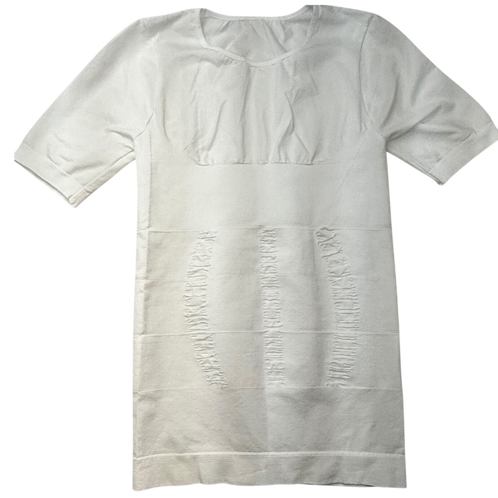 Odoland Men's Body Shaper XL Compression Slimming Shirt Tummy Control White‎ XL